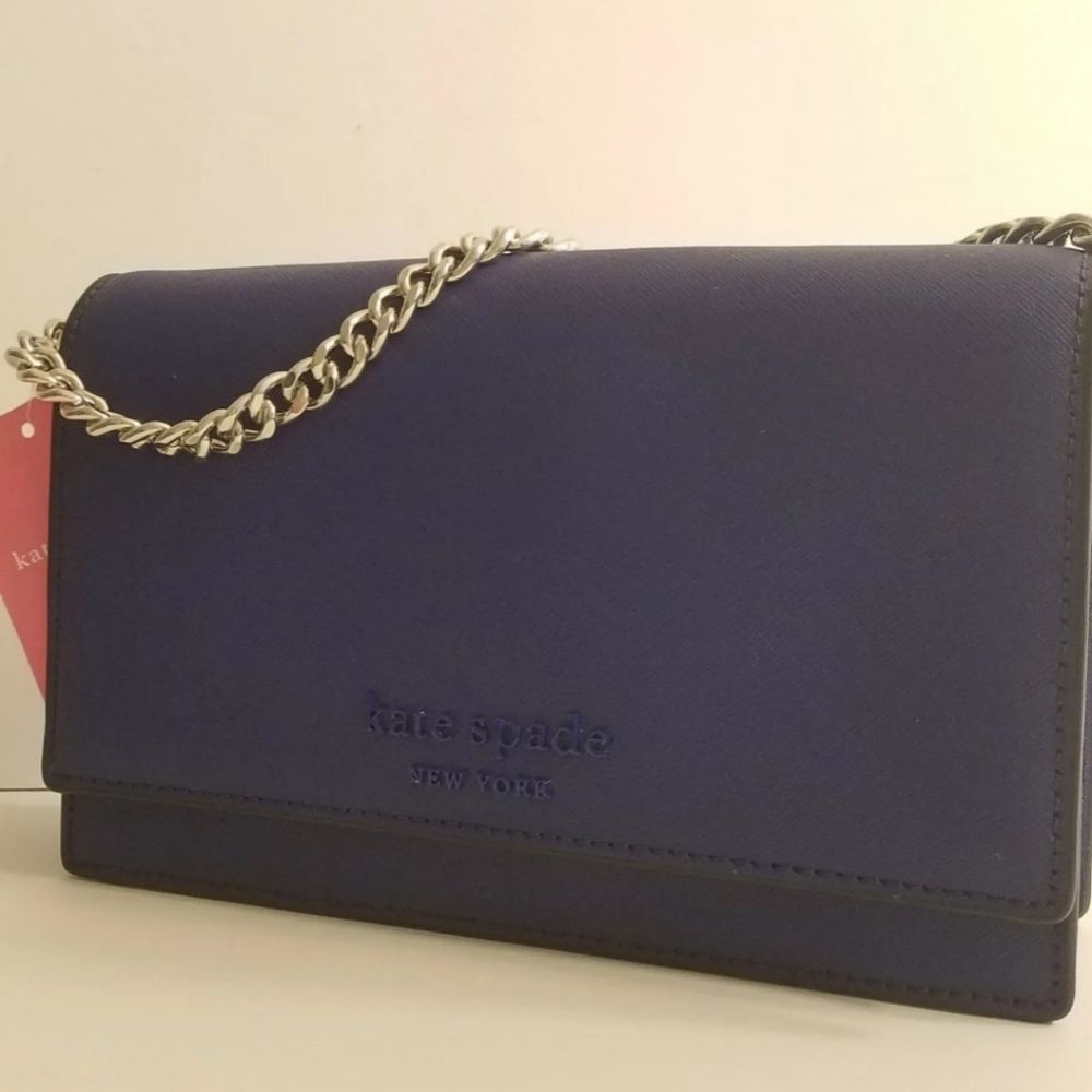 NWT Kate Spade Cameron Monotone Deep Azure Convertible Crossbody Shoulder Bag